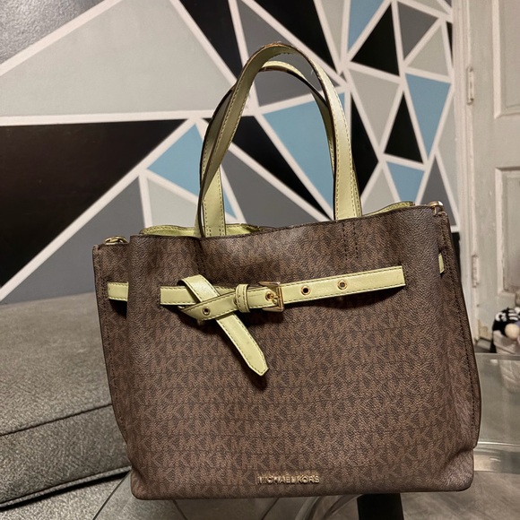 Michael Kors Olive and Brown Tote Bag - Picture 7 of 7